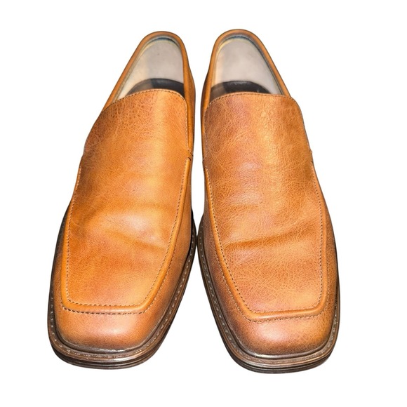 Rockport Mens Dynamic Suspension Loafers Shoes Brown Leather Apron Toe 9M - Picture 2 of 10